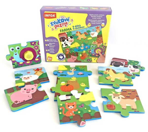 Zvukové puzzle Farma dielikov
