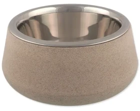 DOG FANTASY Miska EcoStyle béžová 17 cm / Nerez, bambusový kompozit / 850 ml (454-855022)