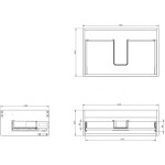 MEXEN - Box-A skříňka pro umyvadlo 70, 1 šuplík, dub 91AX0-0700-235-1-81