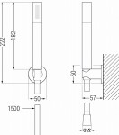 MEXEN/S - Zero SET umyvadlová + vanová baterie s příslušenstvím R70, černá 71103R70-70