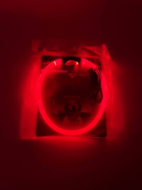 Blesk LED nabíjecí obojek pro psa Barva: Červená, Obvod krku: 50 cm