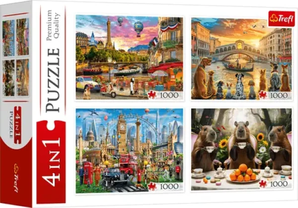 TREFL Puzzle Malovaná města a Kapybary