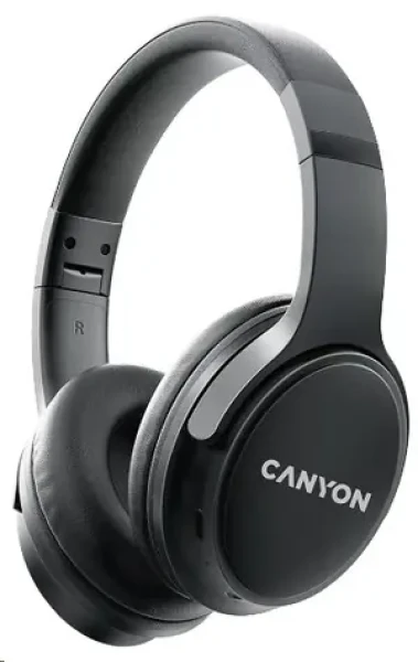 CANYON CNS-CBTHS4B černá / bezdrátová sluchátka / mikrofon / BT 5.3 / USB-C / 500 mAh (CNS-CBTHS4B)