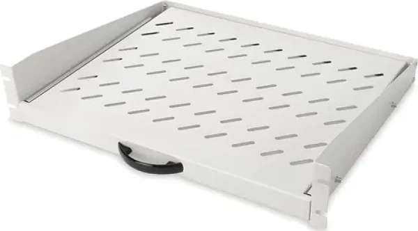 Digitus výsuvná police 19" 2U šedá / Police / Nosnost 30 kg / 483x367x88 mm (DN-19-TRAY-2-450)