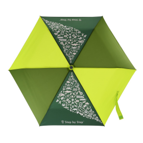 Dětský skládací deštník magickým efektem limetkový