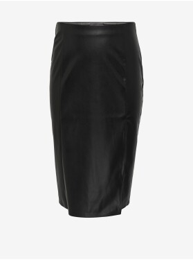 Černá dámská pouzdrová koženková sukně ONLY CARMAKOMA Mia Dámské