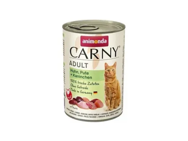 Animonda Carny Adult konzerva pro kočky - kuře+krůta+králík 400g (4017721837422)