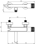 MEXEN/S - Diamond R70 Set umyvadlové a vanové baterie s příslušenstvím, chrom 71513R70-00