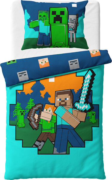 Dětské povlečení Minecraft Alex a Steve