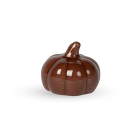 Storefactory Podzimní dekorace dýně Tranebo Brown Medium, hnědá barva, keramika