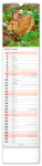 Nástěnný kalendář vázankový/kravata 2026 NOTIQUE - Lesní zvěř – Lesná zver, 12 x 48 cm