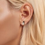 Stříbrné náušnice Sněhuláčci s perlou – stříbro 925/1000, Stříbrná Bílá