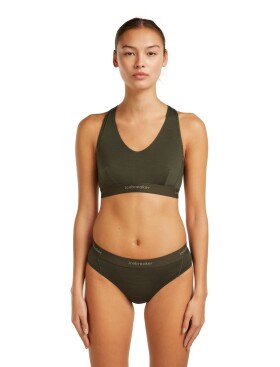Dámská merino podprsenka ICEBREAKER Wmns 125 Cool-Lite Sprite Racerback Bra, Dark Loden velikost: L