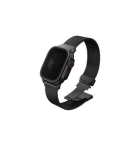 UNIQ DANTE PRO řemínek pro Apple Watch 49 46 45 44 mm - GRAPHITE BLACK (černá) (8886463692257)