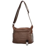 Trendy dámská koženková crossbody kabelka Fina, taupe