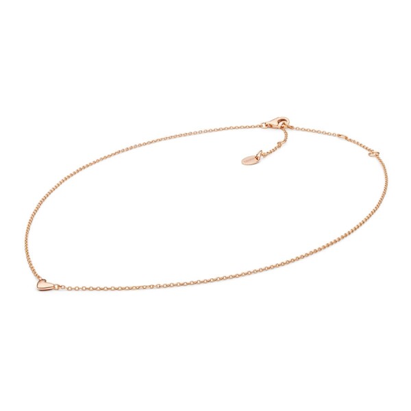 Stříbrný náhrdelník se srdíčkem Josefa Gold, stříbro 925/1000, Zlatá 38 cm + 9 cm (prodloužení)