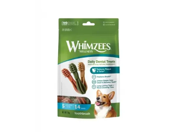 Whimzees Weekpack zubní kartáček S 210g / Dentální pamlsky pro psy (8718627754818)