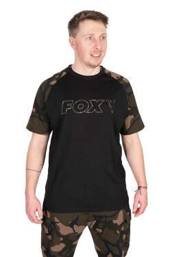 FOX Tričko Black/Camo Outline T-Shirt L (CFX269)