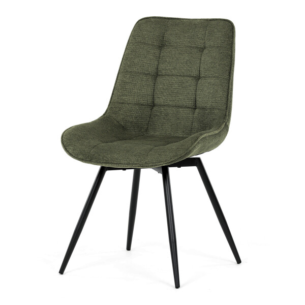 Jídelní židle, zelená, látka, HC-T1130 GRN2