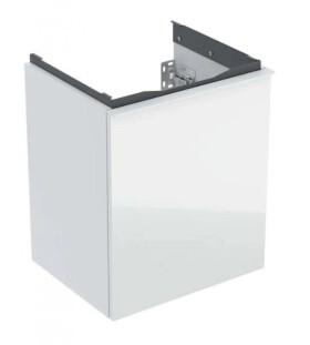 GEBERIT - Acanto Umyvadlová skříňka, 45x42x38 cm, 1 zásuvka, sklo/bílá 503.002.01.2