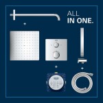 GROHE - Precision Sprchový set s termostatem pod omítku, 31x31 cm, chrom 34881000