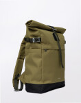 Batoh Sandqvist Icon Rolltop Backpack M Olive drab with black leather