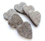 Timber Tones Felt Tones Heart Grey Wool Felt 4-Pack