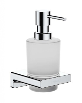 HANSGROHE - AddStoris Dávkovač mýdla s držákem, matné sklo/chrom 41745000