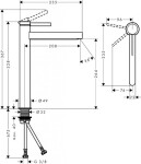 HANSGROHE - Finoris Umyvadlová baterie, s výpustí Push-Open, CoolStart, EcoSmart, chrom 76072000