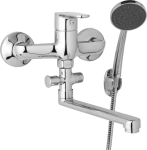 JB Sanitary Nástěnná umyvadlová a sprchová baterie TIRA, rozteč 150 mm s příslušenstvím, ramínko 200 mm D10 36 01