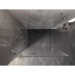 MEXEN/S - Lunar sprchový kout dveře křídlové levá 85 x 90, transparent, nikl kartáčovaný 834-085-090-97-00-L
