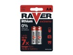 Baterie AA Raver, 1,5V Lithium, vydrží až 7x déle než alkalické baterie, 2 ks (BATAAR)