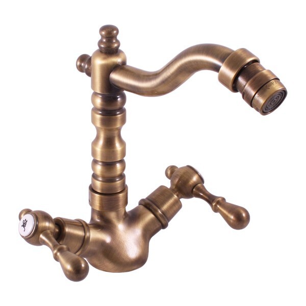 RAV Slezák - MORAVA RETRO - Bidetová baterie bez výpusti, Stará mosaz (Bronz), 1/2" MK420.5/9SM