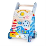 Bigjigs Baby Dřevěné aktivní chodítko moře / od 12 měsíců (BB114)