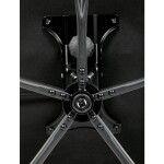 Křeslo kancelářské, tmavě modrá ekokůže, kovový kříž, kolečka na tvrdé podlahy