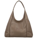 Stylová dámská kožená kabelka na rameno Nemesis, taupe