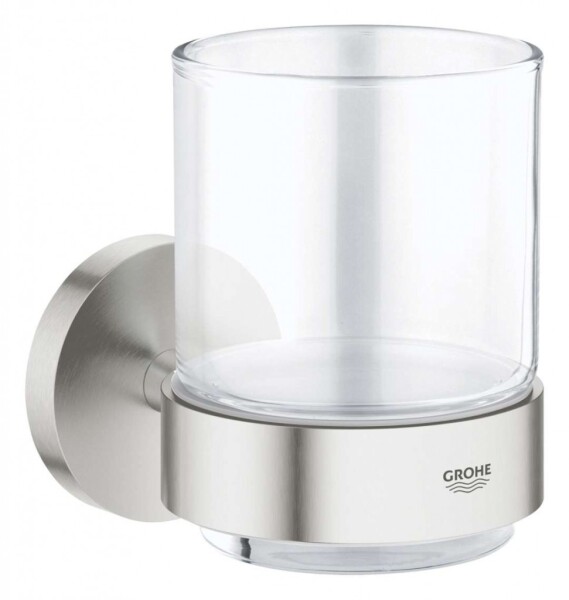 GROHE - Essentials Sklenička s držákem, supersteel 40447DC1
