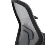 Židle kancelářská, látka šedá, houpací mechanismus, kolečka pro tvrdé povrchy