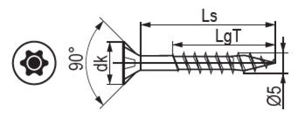 Vrut Spax T-Star plus velikost 8 velikost: 8 x 260/80, nelze po kusech; pouze celá balení: 50ks