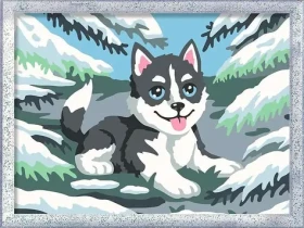 Ravensburger 120232612 CreArt Hravý Husky (se třpytkami)