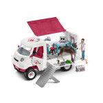 Schleich Horse Club 42370 Zvěrolékařka s mobilní ordinací a hannoverským hříbětem