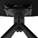 Židle jídelní a konferenční, zelená látka, černé kovové nohy, otočný mechanismus