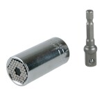 LEVIOR 17810 Hlavice nástrčná univerzální 7–19mm, 3/8" s adaptérem 1/4", CrV