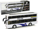 Mamido Policejní dvoupatrový autobus s efekty bílý