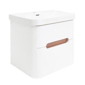 Koupelnová skříňka s umyvadlem SAT Fusion 57,5x53x45 cm bílá matná mat SATFUSION260WU SATFUSION260WU