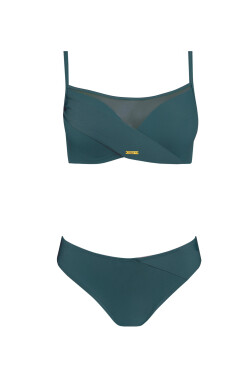 Dámské dvoudílné plavky Fashion10 S1002N-7 tm. zelené Self