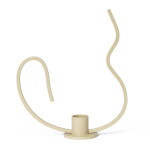 Ferm Living Kovový svícen Valse Cashmere Low, krémová barva, kov