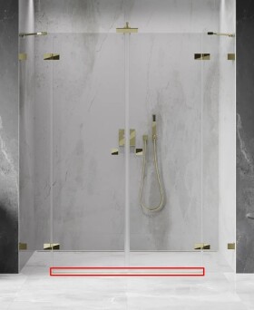 MEXEN - LUNAR prahová lišta rovná 200 cm zlatá 830-03-50