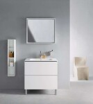DURAVIT - L-Cube Umyvadlová skříňka Compact, 86x82x39 cm, 2 zásuvky, lesklá bílá LC667402222