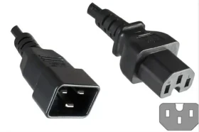 MicroConnect Prodlužovací kabel C20 - C15 1.8m černá (PE152018)